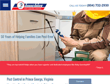 Tablet Screenshot of pestcontrolprincegeorge.com